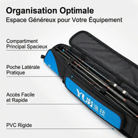 Large Fishing Bag, Single-Layer Blue Oxford Fishing Rod Case, Waterproof with Shoulder Strap, for Amateur Anglers