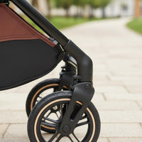 Reversible Seat Foldable Newborn Pram Shock Absorption Convertible Baby Stroller Lightweight 7.8kg Reclining Baby Carriage for Toddlers