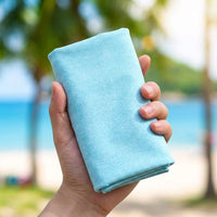 80x130cm Dry Robe and Microfibre Towel with Snap Fasteners, Quick-Dry Snap Towel for Beach and Travel, Double-Sided Plush 200 GSM Poncho