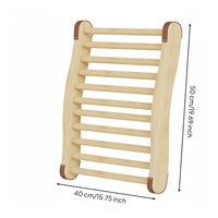 S-Shaped Sauna Backrest Heat Resistant S-Shaped Wooden Backrest Portable Wooden Sauna Chair Back