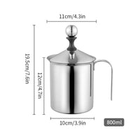 Easy to Use Stainless Steel Milk Frothing Pitcher Coffee Accessory Kitchen Utensil for Baristas