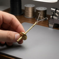 Fly-Fishing Line Gold-Toned Dubbing Silver-Colored Metal Line Winding Tool