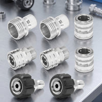 8 Pieces Pressure Washer Adapter Fittings Precision-Machined M22-14 Quick Connect Kit Reliable Pressure Washer Fittings with M22 Thread for Workshop