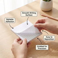 Sticky Notes Pad with Blank Pages, Tear Off Paper for Office Desk and educators, Cute School Supplies for Home Meetings, 80 Sheets
