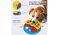 Maze Food Bowl Anti-Slip Slow Feeder Puzzle Toy Rotating Slow Feeder Bowl for Dogs, Small & Medium Breeds, Training