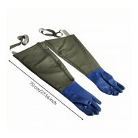 Waterproof Long Sleeve Work Gloves Heavy-Duty Gloves with Non-Slip Grip Wear-Resistant Thickened for Dishwashing