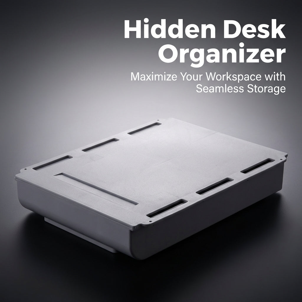Desk Drawer Organizer, Self Storage for Office Home, Pull Out Box, Space-Saving Desktop Organization