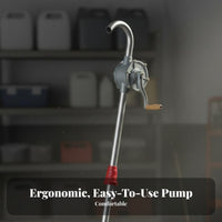 Hand-Cranked Drum Pump Portable Design Manual Siphon Easy to Operate Fluid Handling Device for automobiles Owners, DIY hobbyists, Workshop, Garage, Outdoor