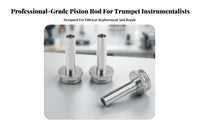 3 Pieces Knurled Base Trumpet Piston Stem Polished Trumpet Valve Stem Silver-Tone Brass Instrument Part Hollow