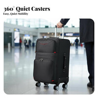 Soft-Sided Suitcase Large Capacity Softside Luggage Waterproof