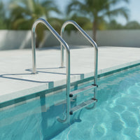 Stainless Steel Pool Ladder Long-Lasting 2-Step Pool Ladder Entry System Sturdy Stable for Thermal Pool