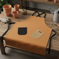 Cross-Back Canvas Apron No-Strings Design Gardening Smock Breathable Material Cross Back Apron for Gardeners, Florists, Workshop, Art Studio, Kitchen
