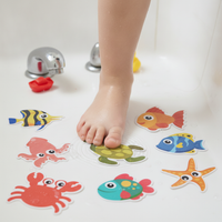 Anti-Slip Bathtub and Shower Stickers for Bathroom Safety - Cartoon Marine Life Design