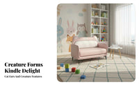 Kid-Sized cumulusShaped Mini Sofa Cartoon aesthetic children's Furniture Soft and Comfy kids' Couch Modern Look for Toddlers, Parents, Playroom, Bedroom, perusing Corner, Living Room