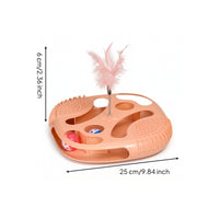 Washable Feather Ball Track Toy Smooth Surface Cat Ball Track Mental Stimulation Self Play Cat Toy Multi-Level for Cats