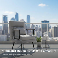Reclining Function Convertible Armchair Space-Saving Design Pull-out Sleeper Armchair Adjustable Backrest Sofa Bed Easy Conversion for Apartment Dwellers, Not on Ice Workers, College Students, Bedroom, Balcony, Small Apartments
