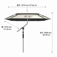 Dual-Use Rain & Sun Folding Umbrella, UPF50+ Sun Umbrella, Adjustable Height & Angle, Square Shape, Wind-Resistant, Cream Coffee
