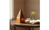 Aromatic Burner with Drawer Wooden Censer Hollow-out for Home Decor