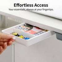 Desk Storage Drawer Organizer, Self Under Drawers No Drill, Large Slide Out for Office and School