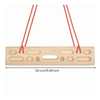 Solid Wood Finger Training Board Natural Wood Finish Fingerboard Training Board Carved Grips Hangboard Pull-up Bar Wooden for Indoor
