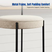 Designer Bar Stool, Nordic Design High Chair, Soft Padded Seat, Metal Legs, Modern Home Kitchen Counter Chair