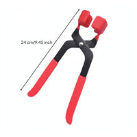 Padded Grippers Nut Cap Removal Pliers Red and Black Wheel Hub Cover Pliers 24 Cm Wheel Hub Cap Removal Tool Portable