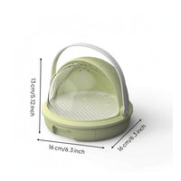 Snail Terrarium Ventilated Snail Habitat with Handle Breeding Box Transparent Terrarium with Handle Detachable for Children