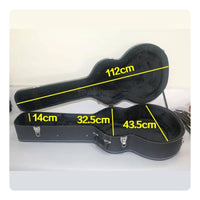 42 Inch Acoustic Guitar Case Convex Top 43 Inch Acoustic Guitar Case Portable Handle Musical Instrument Storage for Travel