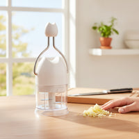Manual Garlic Chopper Stainless Steel Kitchen Tool Easy to Use for Home Cooks