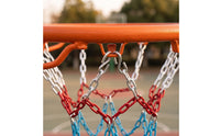 Chain Basketball Net Rustproof Metal Basketball Regulation Net Size for Schools, Playgrounds