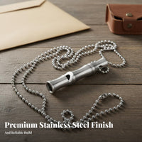 Lightweight & Portable Stainless Steel Whistle Long-Lasting Bamboo Joint Whistle Multi-Purpose for Pet Trainers, Coaches, Everyday Carry
