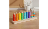 70 Pieces Rainbow Stacking Rings Color Recognition Circle Stacking Toy Fine Motor Skills Rainbow Stacker for Preschoolers, Kindergarten