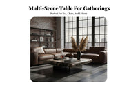 Square Coffee Table Modern Minimalist design Square Tiered Coffee Table Italian Inspired Design Living Room Furniture for Homeowners, Lounge Area, Home