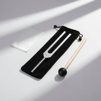 3 Pieces Tuning Fork Set with Mallet Easy Carrying Tuning Fork Kit Meditation Instrument for Adults