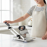 Evenly Cut Thin Slices Mutton Cutter Machine Coil-Assisted-Loaded Chilled Meat Cutter Adjustable Thickness Manual Meat Cutter Easy to Use for Hot Pot, Home