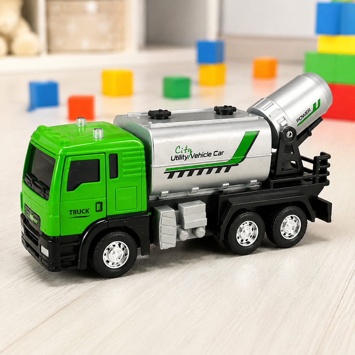 Car Toy Pullback Work Vehicle Mini Car with Light & Sound, Door Open/Close, Construction Vehicle, For Kids Ages 4-6, Birthday Gift