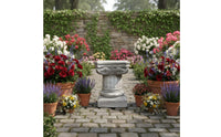 European Style Flower Pot Base Ornate Carvings Garden Plinth Versatile Outdoor Furnishing for Gardeners, Courtyard