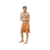 Miniature Human Figurine Realistic Standing Male Figure Tiny Painted Miniatures for Hobbyists, Collectors, Dioramas