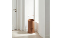 Cylindrical Umbrella Stand with Hanging Bar Modern Umbrella Storage Rack Slim Holder Elegant for Hallway, Foyer, Doorway