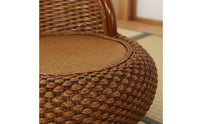 Bohemian Aesthetic Handmade Rattan Stool Trendy Design Tatami Floor Stool Round Wicker Seat for Balcony