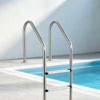 Stainless Steel Pool Ladder Rust Resistant Three-Step Pool Ladder Non-Slip for in-Ground Pools, Villas