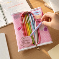 Creative Macaron Cookie Pencil Case Large Capacity Student Stationery Pouch