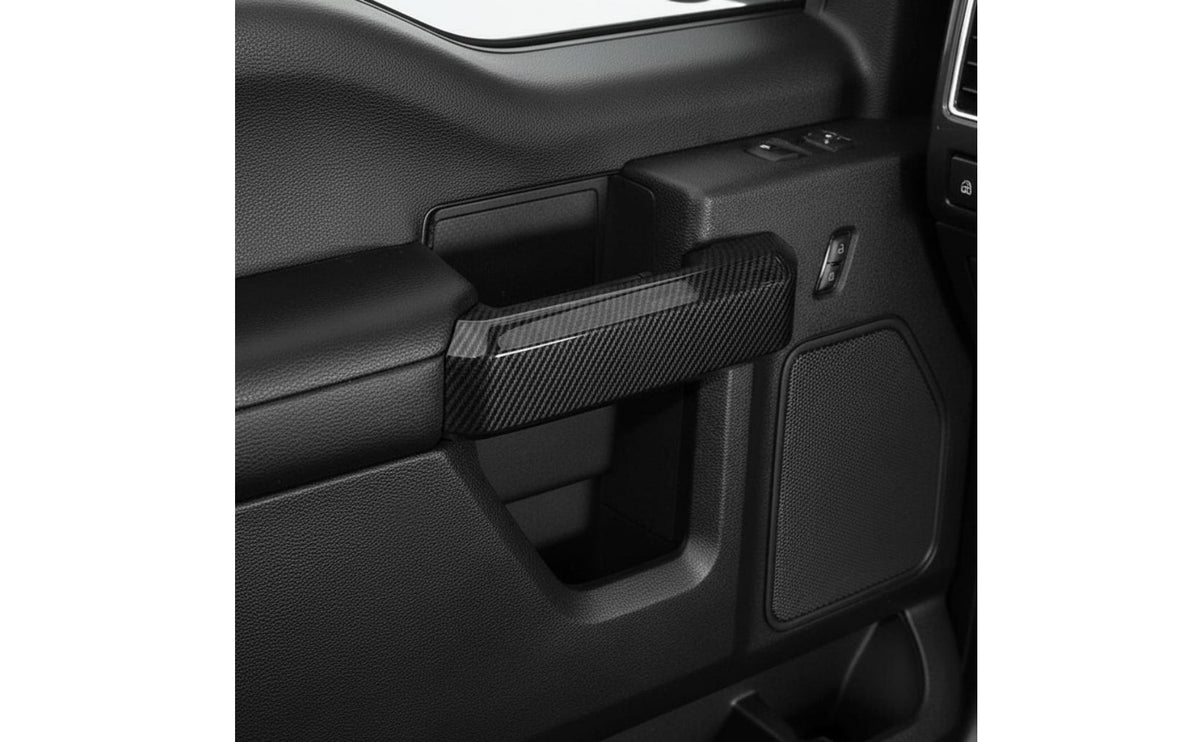 4 Pieces Interior Door Pull Handle Sticker Fit Carbon Fiber Inner Door Pull Cover Material Automotive Accessory