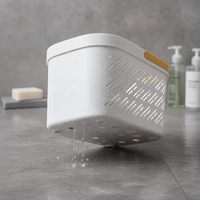 Portable Shower Caddy Basket with Drainage for Dorms and Bathrooms