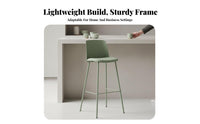 Modern Design Molded Seat Bar Stool Minimalist design High Chair Nordic Aesthetic Household Furniture With Backrest for Adults, Homeowners, Business Owners, Kitchen Island, Restaurant, Dining Room, Office