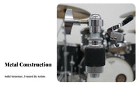 Single-Press Operation Hi-Hat Drop Clutch Effortless Adjustments Quick Release Hi-Hat Clutch Long-Lasting Metal Construction
