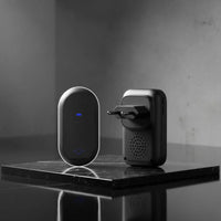 Long Range Self-Powered Wireless Entry Chime Adjustable Volume Kinetic Wireless Entry Chime 38 Chimes Battery-Maintenance-Free Door Chime for Elderly, Outdoor, Office