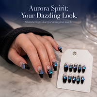 Handmade Gradient Cat Eye Glitter Press-On Nails, Reusable Artificial Nail Tips for Women