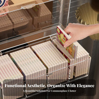 Multicompartment Card Display Case Stable Base Desktop Organizer particle-proofresistant for children