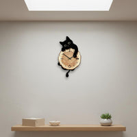 Feline Wall Clock Modern Minimalist Cat Shaped Clock Creative Decor